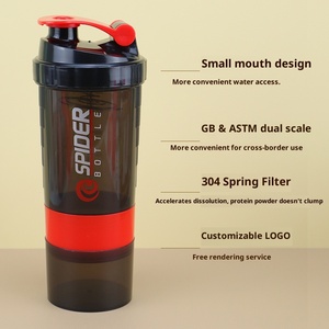 Copo Misturador de Proteína em Material PP para Homens e Mulheres, Fitness, Esportes, Viagem, Bebida Direta, Grande Capacidade - Product Image 3