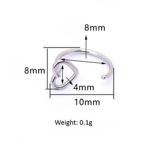 [Gorgeousxx] Anneau de <span class=keywords><strong>nez</strong></span> en forme de cœur creux pour femmes, piercing de <span class=keywords><strong>nez</strong></span> en acier inoxydable, bijoux - Product Image 3