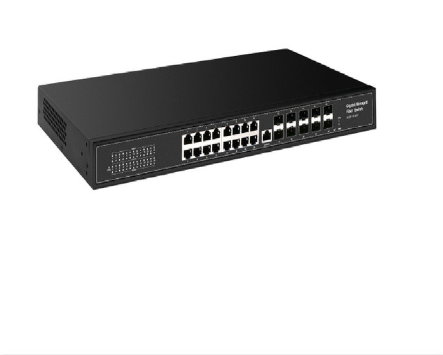 16p Utp 10p Sfp 10 100 1000mbps Fibre Network Switch 26 Port Gigabit Managed Fiber Optical Sfp Switch