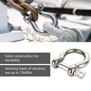 भारी शुल्क कार्बन स्टील और स्टेनलेस स्टील डी प्रकार शेकल एम 6 एम 24 ड्रॉप जाली जस्ता या गैल्वेनाइज्ड फिनिश शेकल्स - Product Image 5