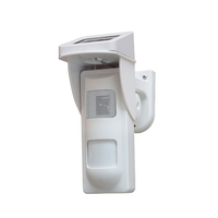 Alarme de sécurité solaire 433 MHz avec sirène 95 dB, détecteur de mouvement PIR immunitaire aux animaux de compagnie, détection de 12 m pour la sécurité des jardins et des fermes en extérieur