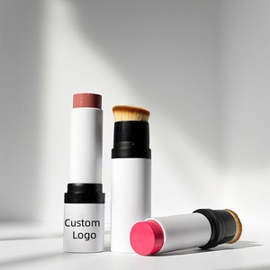 Orgánico Natural Cruelty Free logotipo personalizado cosméticos Gel maquillaje crema colorete contorno <span class=keywords><strong>cara</strong></span> rubor Stick con cepillo Etiqueta Privada - Product Image 3