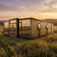 Casa Container Prefabbricata Espandibile Moderna da 40/20 Piedi Pronta per il Trasferimento, Villa Prefabbricata Portatile con 2, 3, 4 o 5 Camere da Letto