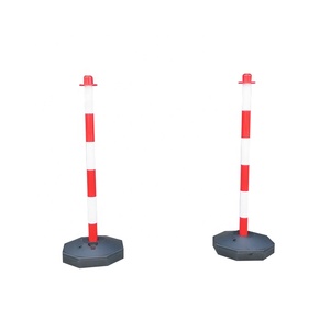 Colonne de coté en caoutchouc, rouge et blanc, poteau de faux-ongles, avec Base, pour signe de circulation sur route et de stationnement, coffret de sécurité - Product Image 2