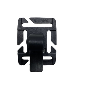 Boucle à pression pivotante en plastique <span class=keywords><strong>noir</strong></span> en gros, pièces spéciales pour sacs, accessoires pour sacs à dos, sacs, bouton d'escalade en plastique, mousqueton - Product Image 1