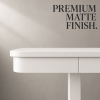 Bureau Informatique Ergonomique Blanc Électrique Pliable en Métal, Réglable en Hauteur, avec Trou pour Câbles et Tiroir, Idéal pour Chambre et Bureau