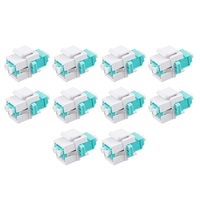 Modul Adaptor Serat Optik Keystone Jack Betina Standar Amerika SC/APC dengan Cangkang PC Biru dan Putih