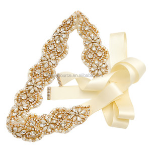 Ceinture pour demoiselles d'honneur, motif Floral, strass, pour mariage, de luxe, pour demoiselle d'honneur, RE5028 - Product Image 1