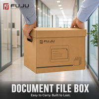 FUJU Vente en gros de cartons ondulés recyclables en kraft avec trou de transport, logo personnalisé imprimé, emballage d'exportation