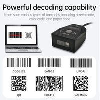 Escáner de Código de Barras Fijo Industrial EM490, Lector de Códigos QR 1D 2D DPM, USB, RS232