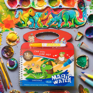 Livre de coloriage magique à l'eau pour enfants, relié en spirale, jouet de dessin, livres de dessin, impression offset, papier d'art, livre magique à l'eau - Product Image 2
