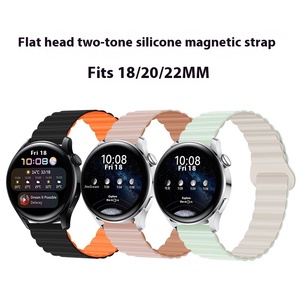 Cinturino magnetico in Silicone 20/22mm cinturino per <span class=keywords><strong>Huawei</strong></span> Gt4/<span class=keywords><strong>Gt3</strong></span>/<span class=keywords><strong>PRO</strong></span> e per Samsung Galaxy Watch 7/6/5/4 - Product Image 4
