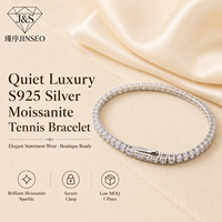 Bracelet tennis minimaliste en argent sterling 925 de haute qualité JINSEO avec moissanite, pour toutes les occasions quotidiennes