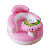 Sièges Bébé Portables pour Apprendre à S'asseoir, Chaise de Plage Gonflable d'Été pour Tout-Petits, Siège de Sol Évolutif pour Bébés de 3, 6, 9, 12 Mois