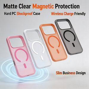 Custodia per telefono ultra sottile, opaca, trasparente, magnetica, antiurto, con ricarica wireless, in PC rigido, per modelli <span class=keywords><strong>11</strong></span>-17 <span class=keywords><strong>Pro</strong></span> Max - Product Image 3
