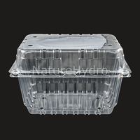 Conteneur d'emballage jetable en plastique RPET pour fruits frais, myrtilles, raisins, emballage en coquille