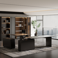 Bureau de direction moderne de luxe, nouveau design, pas cher, noir