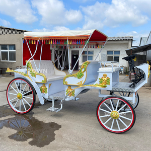Fairy Style Electric Carriage Angel Golden Carving Single <b>Row</b> Seat Resort Wedding Decoration Cart - Product Image 3