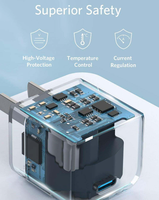 Pengisi Daya USB C Anker 20W Pengisi Daya Cepat dengan Colokan Lipat PowerPort III 20W Pengisi Daya Kubus untuk iPhone adaptor anker 20w