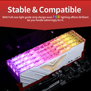 Juhor DDR4 RGB 8gb * 2 3200MHz XMP CL18 1.35V UDIMM无缓冲ECC高性能游戏桌面内存，适用于三星1.35V UDIMM - Product Image 2