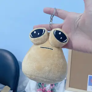 Hot Selling Game My Pet Alien Pou Plushie Toys Pendant Stuffed Animal Pou Plush Toy Keychain