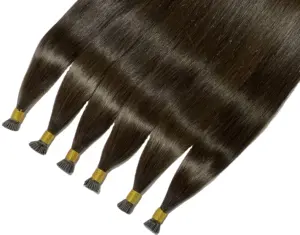 Preço de atacado de alta qualidade com cola italiana extensões de cabelo humano desenho duplo pré-ligado extensões de cabelo para mulheres