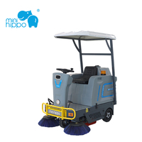 Mini balayeuse électrique personnalisable Hippo avec auvent en option pour le nettoyage des usines, entrepôts, parcs et propriétés