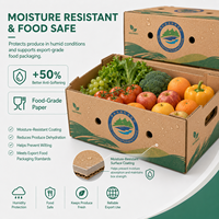 Boîtes d'emballage pour fruits et légumes en carton ondulé personnalisables, doublées d'une éponge, fabriquées à partir de matériaux recyclés, vente en gros professionnelle
