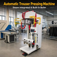 Machine à repasser les jeans automatique à poste unique avec chaudière à vapeur intégrée pour le repassage des pantalons, des pantalons de sport et des pantalons de yoga