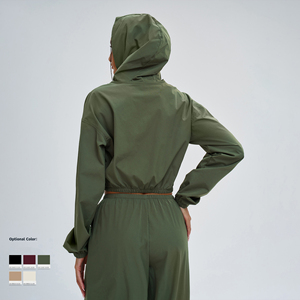 Conjunto Deportivo de 2 Piezas para Mujer 2026, Protección Solar UPF50+, Pantalones Anchos con Capucha y Bolsillos, Resistente al Viento, para Pilates y Ciclismo - Product Image 4