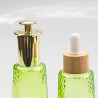 Bouteille compte-gouttes en verre personnalisée avec logo imprimé, forme conique, couleur, 30 ml, 50 ml, 100 ml, pour soins de la peau, huile essentielle, sérum pour les yeux et le visage, emballage cosmétique