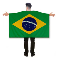 Brasilien-Flagge 2026 Fan-Flagge 100% Polyester Maßgefertigte Brasilien-Flagge Umhängeflagge Handgehaltene Brasilianische Flagge Individuell Bedruckt für Outdoor-Veranstaltungen
