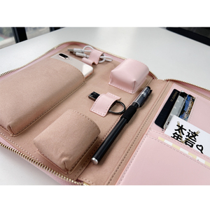 Cartera <span class=keywords><strong>de</strong></span> cuero PU A5 personalizada, bolsa <span class=keywords><strong>de</strong></span> almacenamiento <span class=keywords><strong>digital</strong></span> para documentos, tarjetas, pasaporte, funda <span class=keywords><strong>de</strong></span> viaje, funda organizadora electrónica - Product Image 4