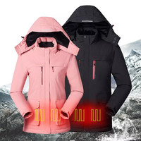 Veste chauffante légère à batterie électrique rechargeable, imperméable et isolée pour hommes et femmes