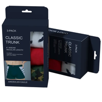 Boîte en PVC PET recyclé transparent personnalisé pour vêtements, vêtements, sous-vêtements, chaussettes, recyclables UV/impression de logo imprimé au tampon