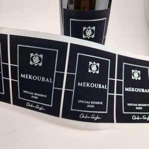Custom Flocking Printing Private Wine Bottle Label Sticker Strong Adhesive Coating Homemade Wine Label <b>Wrapping</b> <b>Paper</b> - Product Image 6