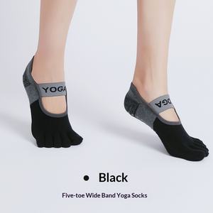 Venta al por mayor de calcetines de cinco dedos para mujer, calcetines profesionales antideslizantes para yoga y fitness - Product Image 2