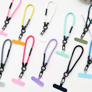 Dragonne de poignet mobile pour extérieur avec coussinet de protection, courte et simple, pour smartphone, bracelet de suspension, cordon pour femme, lanière de poignet, porte-clés - Product Image 1