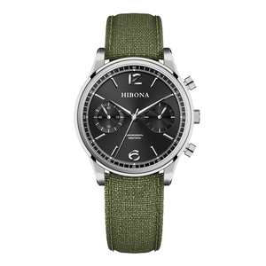 Montres de sport personnalisées avec bracelet en cuir de luxe, acier inoxydable, chronographe Seagull VK64 ST1901, mouvement pour homme - Product Image 4