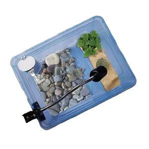 Barbarous BG büyüme SG-01 akvaryum sürüngen çok fonksiyonlu alan yetiştiriciliği kutusu plastik kaplumbağa sürüngen kafesi besleme kutusu