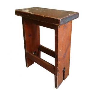 <span class=keywords><strong>Tabouret</strong></span>/siège de cuisine en bois de pin Antique, ferme en pin Antique, église originale - Product Image 1