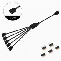 Kabel Sinkronisasi Motherboard Komputer 12V RGB 4-pin 1,5 meter Kabel Ekstensi 5V ARGB 3-pin 1,3 meter