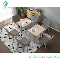 Table et chaises de salle à manger en bois élégantes pour la maison et le restaurant