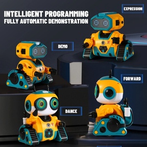 Robot jouet éducatif JJRC R29 intelligent avec capteur infrarouge, télécommande sans fil 2.4G, programmable, en plastique jaune, portée 50m, 3.7V - Product Image 4