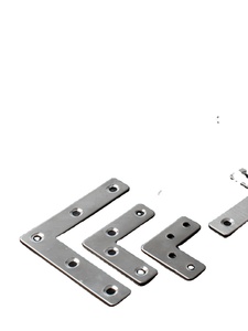 Góc nhỏ bằng thép không gỉ kim loại khớp góc bên phải khung đen góc niềng răng L khung - Product Image 4