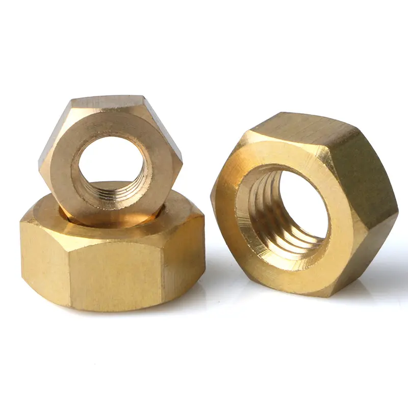 Factory Direct Sales Solid Brass Hex Nut Locking Panel Nut