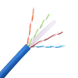 Grosir Cina 100% tembaga 24 awg 20m ethernet 23AWG 0.57mm belden tembaga murni cat6 kabel dengan OEM/ODM