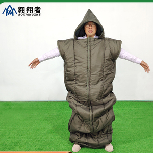 ถุงนอนสีเขียวแบบทหารใช้ในการปฏิบัติหน้าที่ถุงนอนตั้งแคมป์กลางแจ้ง - Product Image 5