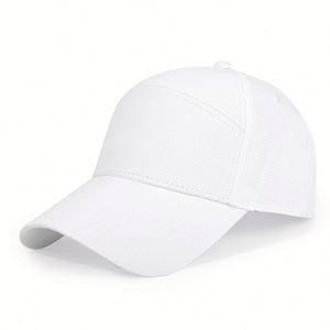 High Quality Custom Logo <b>Red</b> Baseball Cap Summer Quick Dry Fabric Sports Cap 7 Panel Baseball Cap Customize - Product Image 6