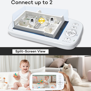 <span class=keywords><strong>Monitor</strong></span> de Bebé con Dos Cámaras, Pantalla de 5 Pulgadas, Video Inalámbrico de 720P, Batería de 5000 mAh, Modo VOX, Cámara para Bebé, Visualización de Temperatura - Product Image 3